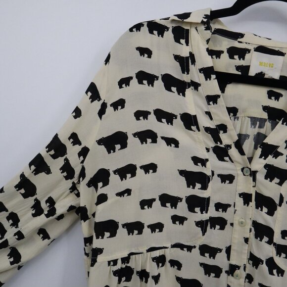 Anthropologie Animal Print Blouse - Picture 4 of 16